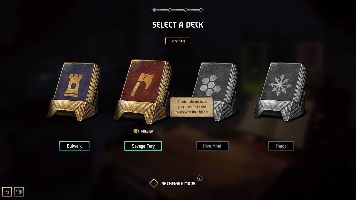 There are 4 basic decks in Gwent Rogue Mage, which are unlocked at certain experience levels - Gwent Rogue Mage: Deck - how to change? - FAQ - Gwent Rogue Mage Guide