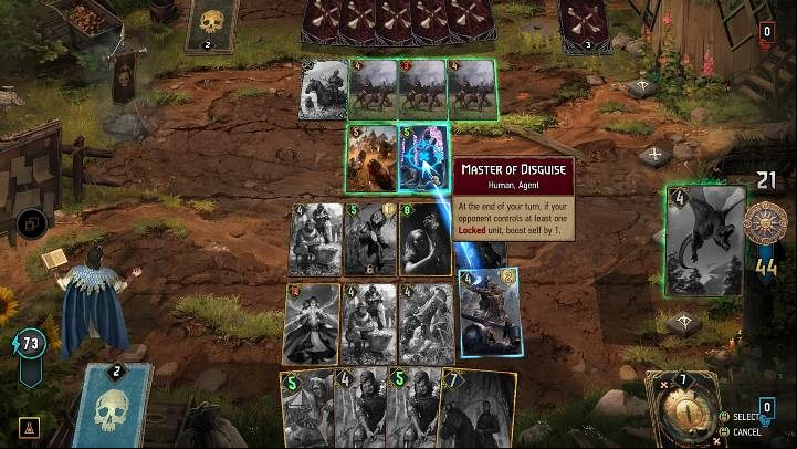 Combat in Gwent Rogue Mage is turn-based, which means that you can play one card from your hand in a given turn, and then you have to click the coin icon on the right for your opponent to make his move - Gwent Rogue Mage: Combat - mechanics, rules. - Basics - Gwent Rogue Mage Guide