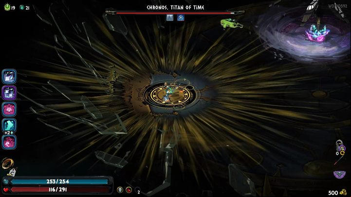 In the second phase of the fight, the arena changes to a large clock face - Hades 2: How to defeat Chronos? - Bosses - Hades 2 Guide