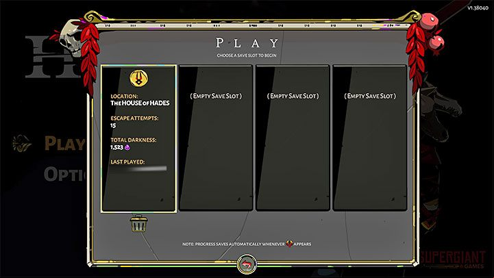 Every time you return to the House of Hades, the game considers it a new escape attempt - Hades: House Of Hades - Basics - Hades Guide