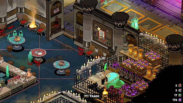 In the later stage of the game you'll unlock the lounge and the kitchen - Hades: House Of Hades - Basics - Hades Guide