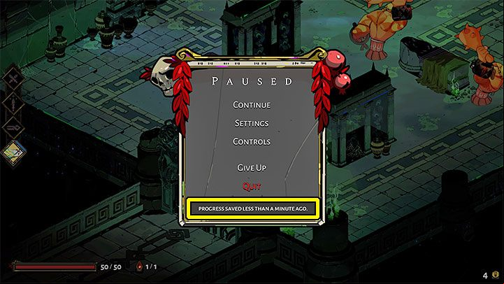 The game allows you to easily determine when the last save file was created - Hades: Saving the game - Is it possible? - FAQ - Hades Guide