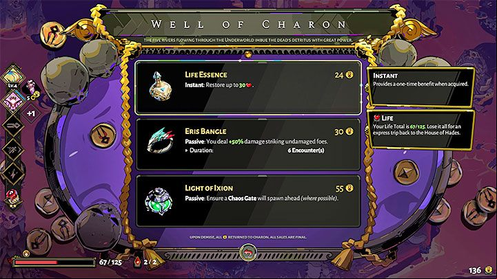 Skillfully choose gifts and objects to buy - Hades: Death - How to avoid it? - FAQ - Hades Guide