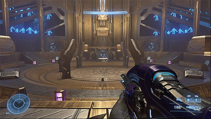 You will eventually enter the large circular room from the screenshot above - Halo Infinite: Silent Auditorium - walkthrough - Main missions - Halo Infinite Guide
