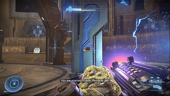 Avoiding the attacks of Harbinger can be, unfortunately, problematic - Halo Infinite: Silent Auditorium - walkthrough - Main missions - Halo Infinite Guide