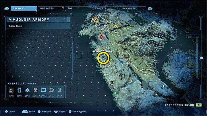The armory is located on the western edge of the region, on a hill south of the FOB Foxtrot - Halo Infinite: FOB bases and single secrets (Lockdown) - all skulls, audio logs - Lockdown - Halo Infinite Guide