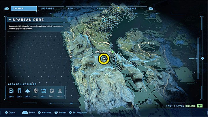 The core is far to the south of the FOB Golf, near the Carrera unit marker - Halo Infinite: FOB bases and single secrets (Lockdown) - all skulls, audio logs - Lockdown - Halo Infinite Guide