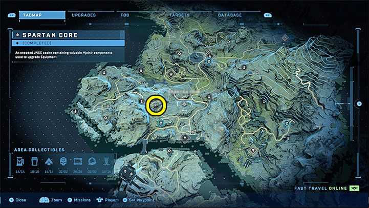 The tower is in the southern part of the region - Halo Infinite: Propaganda towers (Connections) - Connections - Halo Infinite Guide