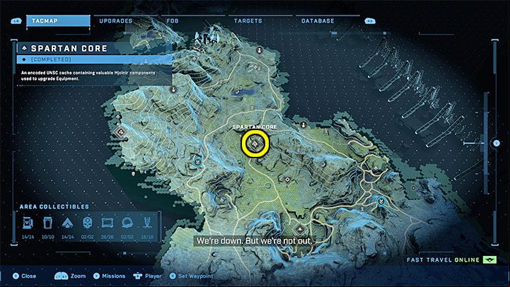 The core is inside the Armory of Reckoning outpost - Halo Infinite: Mjolnir Armory and Spartan Cores (Connections) - Connections - Halo Infinite Guide