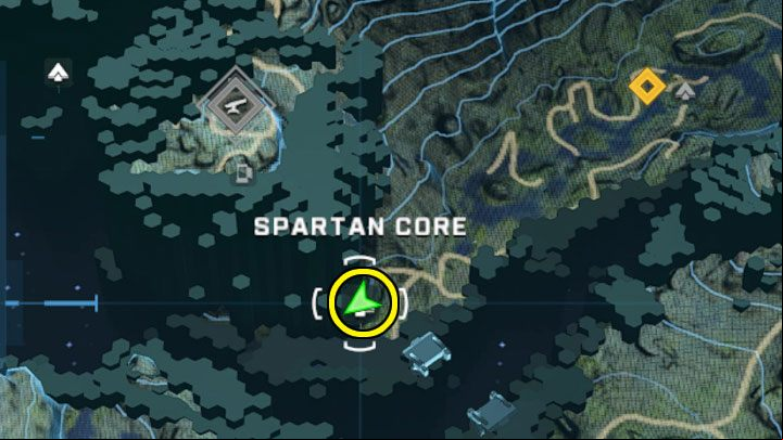 The core is against a vertical metal wall, near some trees, to the south-east of the western AA gun - Halo Infinite: Pelican Down (Graveyards) - all Spartan Cores, Audio Logs - Graveyards - Halo Infinite Guide