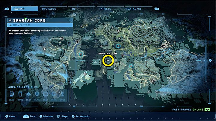 The core isnear Annex Ridge's main buildings - Halo Infinite: Mjolnir Armory and Spartan Cores (Reformation) - Reformation - Halo Infinite Guide