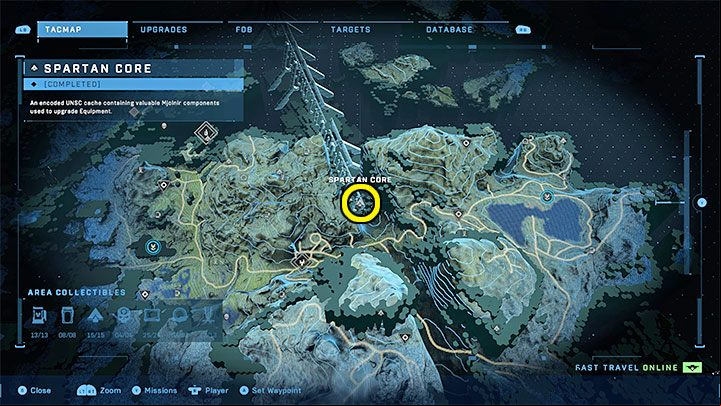 The core is in the area separating the two main parts of the region - Halo Infinite: Mjolnir Armory and Spartan Cores (Reformation) - Reformation - Halo Infinite Guide