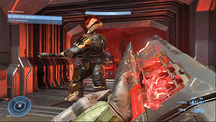 Bassus fights using a large gravity hammer - Halo Infinite: Bassus - boss, how to defeat? - Bosses - Halo Infinite Guide