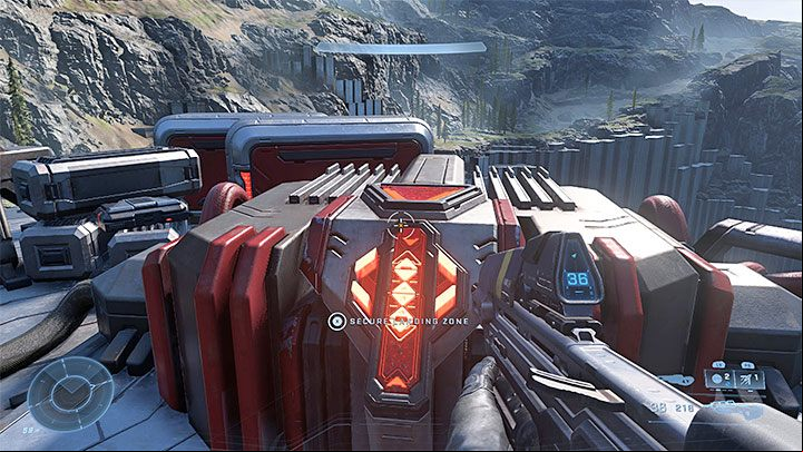 The main path leads straight to the landing site, but you can look for other roads accessible using your Grappleshot - Halo Infinite: Outpost Tremonius - walkthrough, solution - Main missions - Halo Infinite Guide