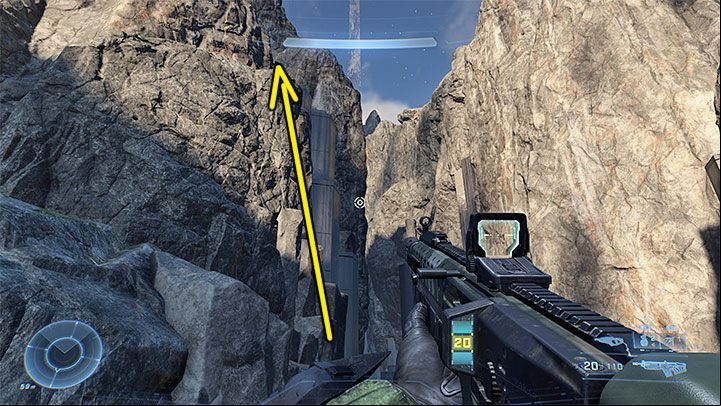 As you head south, travel along the great precipice - Halo Infinite: Blind, 8th skull (open world) - location, where to find? - Skulls - Halo Infinite Guide