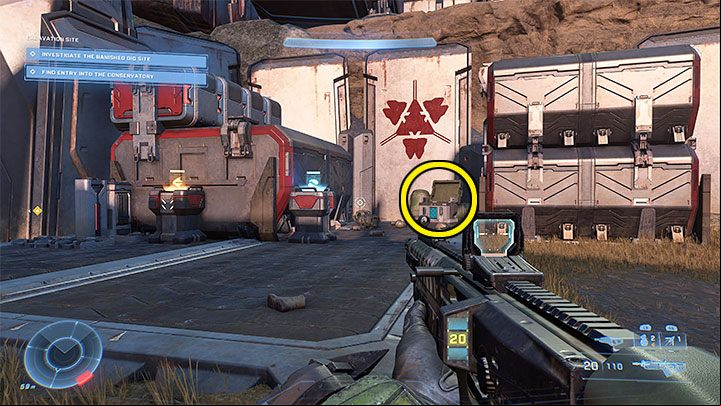 The chest with the core is in the north-eastern part of the Redoubt - Halo Infinite: Redoubt of Sundering (Connections) - colectibles, Spartan Cores, Audio Logs - s - Halo Infinite Guide