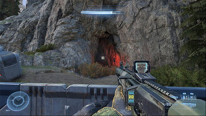 In order to obtain this secret, you must climb the eastern walls of the redoubt and while walking along them to locate an entrance to a cave (shown in the screenshot) - Halo Infinite: Redoubt of Sundering (Connections) - colectibles, Spartan Cores, Audio Logs - s - Halo Infinite Guide