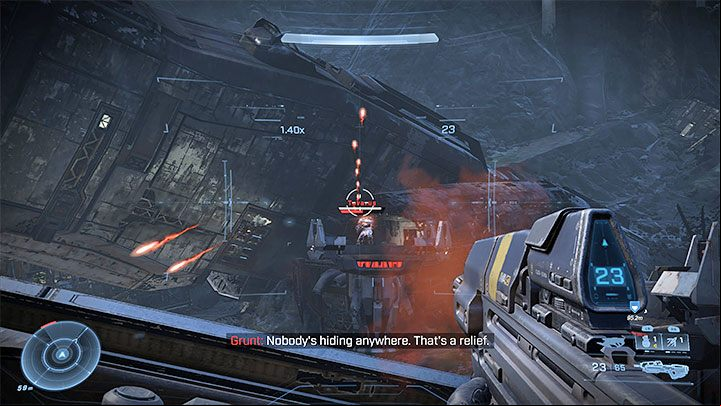 You should definitely defeat the bosses one by one and that's because each of them also has a white shield bar, in addition to the health bar - Halo Infinite: Pelican Down - walkthrough - Main missions - Halo Infinite Guide