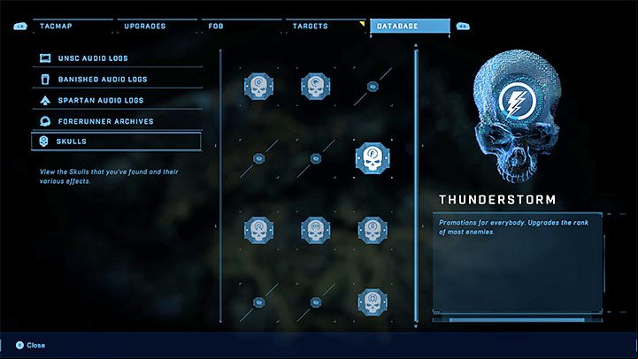 The Thunderstorm skull increases the ranks of most opponents and so increases the difficulty level of battles - Halo Infinite: Thunderstorm, 6th skull (open world) - location, where to find? - Skulls - Halo Infinite Guide