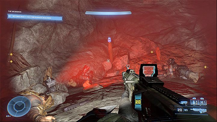 The skull is in a newly discovered cave behind the waterfall - Halo Infinite: Black Eye, 11th skull (open world) - location, where to find? - Skulls - Halo Infinite Guide