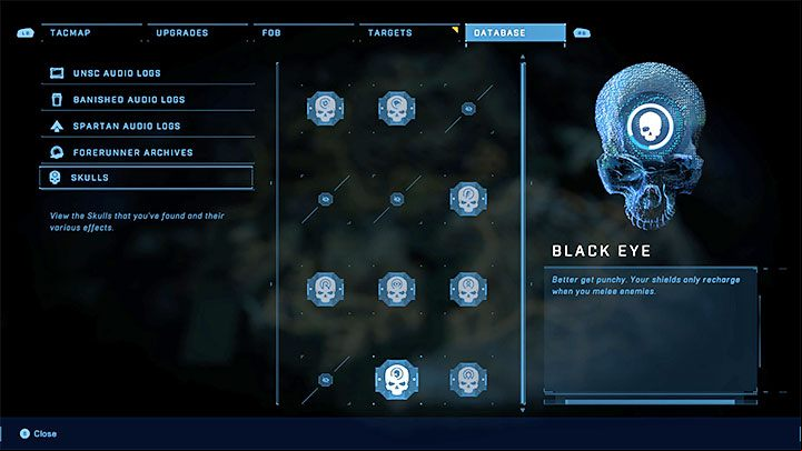The skull limits Master Chief's Shield regeneration - Halo Infinite: Black Eye, 11th skull (open world) - location, where to find? - Skulls - Halo Infinite Guide
