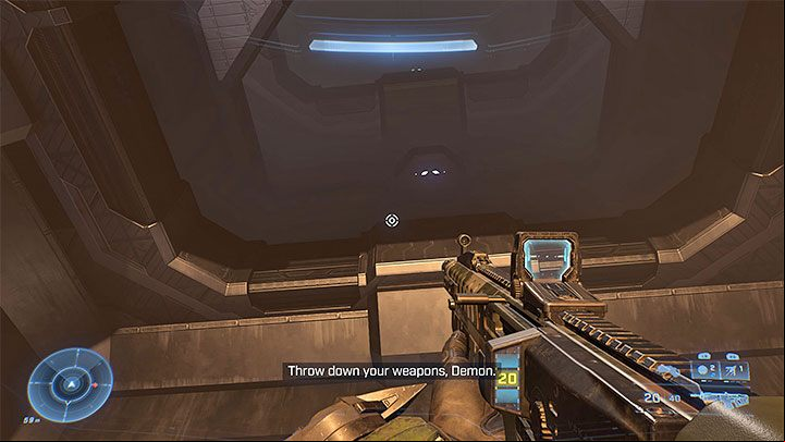 Immediately after grappling yourself you must act quickly, as the container will keep on moving - Halo Infinite: Mythic, 3th. skull (Command Spire) - where to find? - Skulls - Halo Infinite Guide