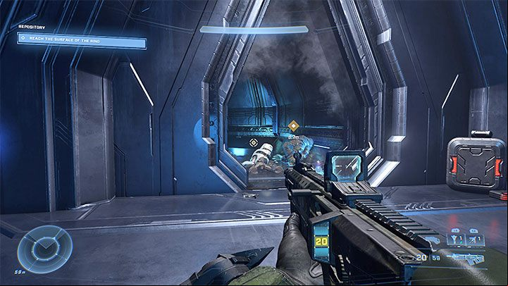Now you can continue back with the mission - Halo Infinite: Grunt Birthday Party, 4th skull (Repository) - where to find? - Skulls - Halo Infinite Guide