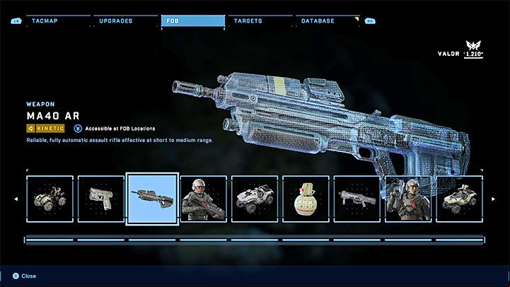 You can only choose between weapons you've unlocked with Valor points - Halo Infinite: New weapons - how to acquire? - FAQ - Halo Infinite Guide