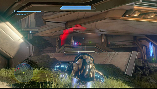 After moving to corridor, get to an open space and try to take over one of two attacking Ghosts, (get close to it and press Use to get rid of a pilot) - Get to the portal - Requiem - Halo 4 - Game Guide and Walkthrough