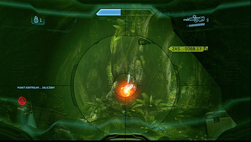 At the very top, you see two enemys cannons, which you should destroy by firing when theyre charging - Terminal 3/Find UNSC forces - Infinity - Halo 4 - Game Guide and Walkthrough