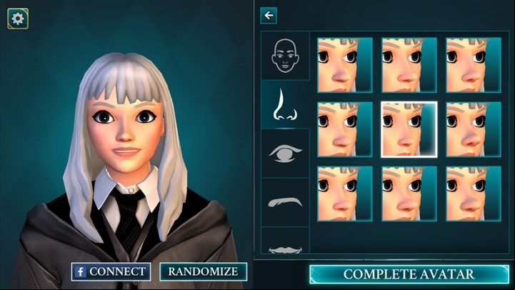 You can choose from 9 types of noses, differing in size, width, and shape - Character creation in Harry Potter The Hogwarts Mystery - Basic tips - Harry Potter: The Hogwarts Mystery Game Guide