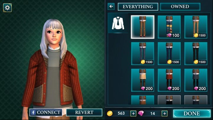 You can change your clothes at any moment - Character creation in Harry Potter The Hogwarts Mystery - Basic tips - Harry Potter: The Hogwarts Mystery Game Guide