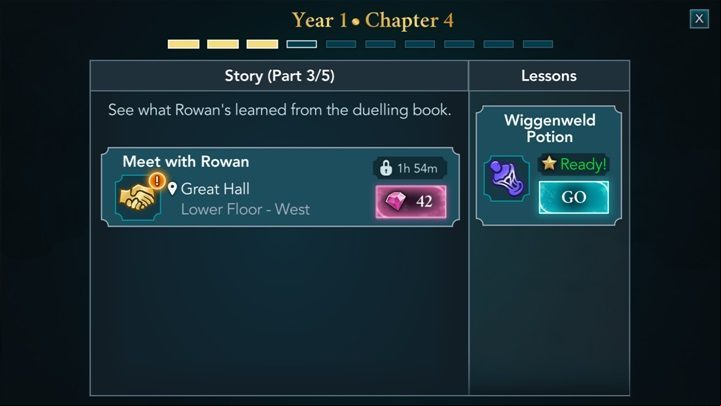 Main quests will lead you through the storyline of the game - Main and Side Quests in Harry Potter The Hogwarts Mystery - Quests and Events - Harry Potter: The Hogwarts Mystery Game Guide