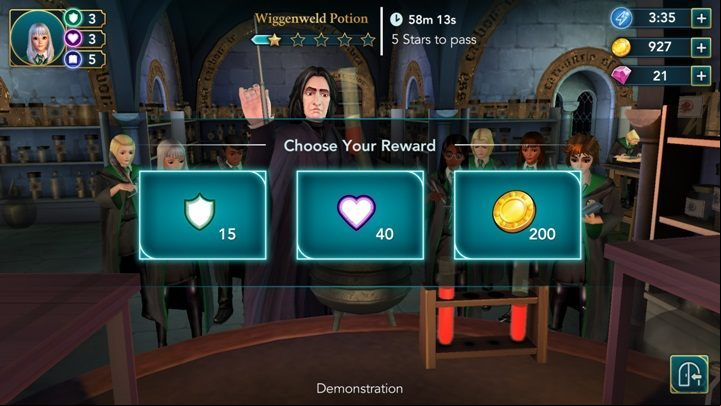 The rewards are varied - Rewards in Harry Potter The Hogwarts Mystery - Quests and Events - Harry Potter: The Hogwarts Mystery Game Guide