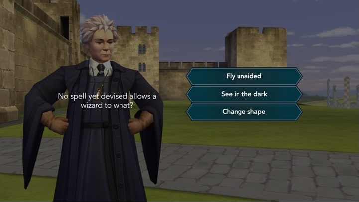 First question: Which of these is not a type of Broom - Answers to teachers questions - Studying in Harry Potter The Hogwarts Mystery - Harry Potter: The Hogwarts Mystery Game Guide