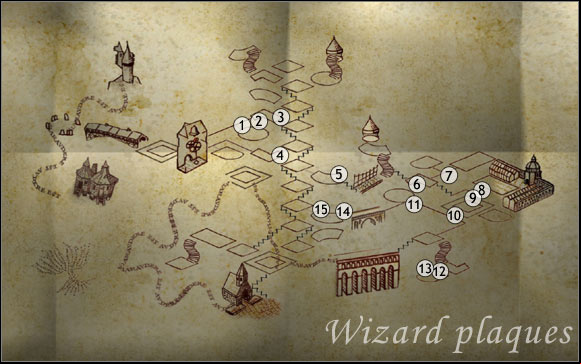 1 - Wizard plaques - Encyclopedia - Harry Potter and the Order of the Phoenix - Game Guide and Walkthrough