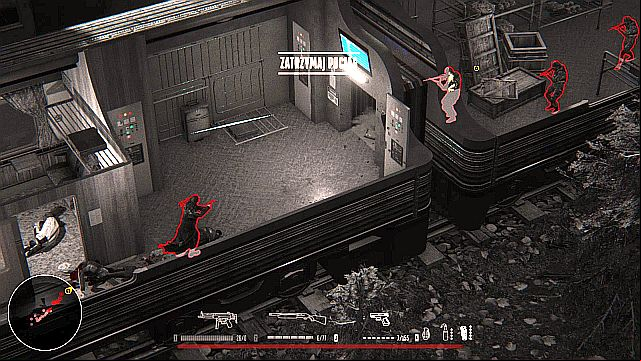 Practically the only moment in the whole train level in which you must proceed with caution. - Mission 3 - Train | Walkthrough - Walkthrough - Hatred Game Guide & Walkthrough