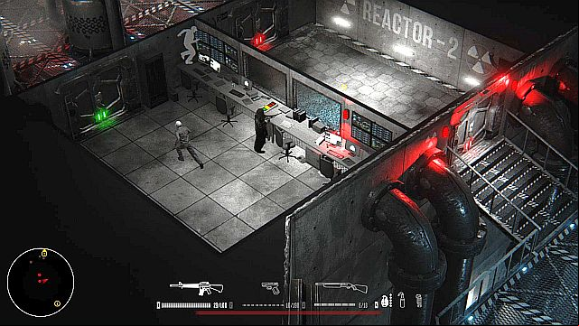 A switch blocking the entrance to the first generator. - Mission 7 - Power Plant | Walkthrough - Walkthrough - Hatred Game Guide & Walkthrough