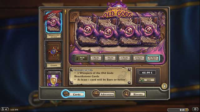 New pack of cards - Whispers of the Old Gods - Hearthstone Expansions - Hearthstone: Heroes of Warcraft Game Guide