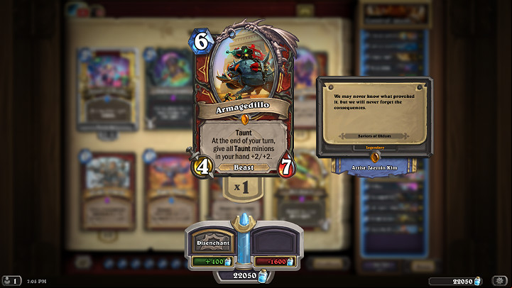 Armagedillo is one of the unique Legendary Warrior cards - Warrior after nerf | Recommended deck of cards - Saviors of Uldum - Saviors of Uldum - Hearthstone: Heroes of Warcraft Game Guide