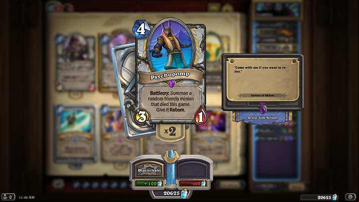 Psychopomp is a unique card in the Priests deck, which calls upon a random friendly er who died in this game and additionally gives him a Rebirth - Priest after nerf | Recommended deck of cards - Saviors of Uldum - Saviors of Uldum - Hearthstone: Heroes of Warcraft Game Guide