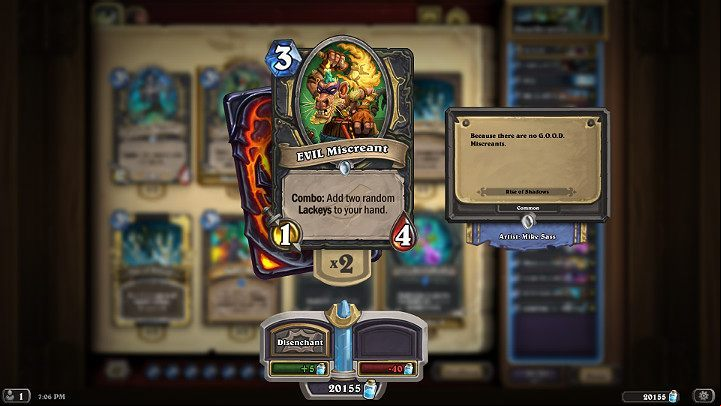 The Rogue deck offer a few Combo cards which has to be used in order to fully harness the power of the presented deck - Rogue | Recommended deck of cards - Descent of Dragons - Descent of Dragons - Hearthstone: Heroes of Warcraft Game Guide