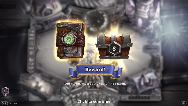 The following table shows the possible additional achievement awards, depending on their position in Hearthstone rankings - Game Modes | The basics - The Basics - Hearthstone: Heroes of Warcraft Game Guide