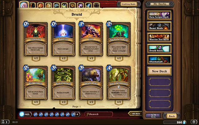 In the card collections you can find all of the cards that you currently own - Card collections | The basics - The Basics - Hearthstone: Heroes of Warcraft Game Guide