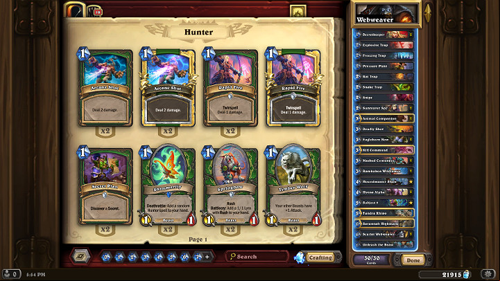 The deck shown below for the Hunter class in Hearthstone is specifically adapted to the latest expansion - Rise of Shadows - Hunter | Recommended deck of cards - Saviors of Uldum - Saviors of Uldum - Hearthstone: Heroes of Warcraft Game Guide