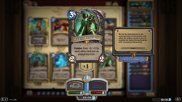Edwin VanCleef is a unique Legendary minion available to Rogue - Rogue | Recommended deck of cards - Saviors of Uldum - Saviors of Uldum - Hearthstone: Heroes of Warcraft Game Guide