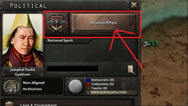 After you bring up the again, you notice that there is information provided on the button, concerning the focus that is currently being realized - 10 simple steps for beginners - Basics - Hearts of Iron IV Game Guide