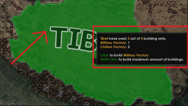 Color changes in those of the provinces, where it is possible to build the selected structure - 10 simple steps for beginners - Basics - Hearts of Iron IV Game Guide