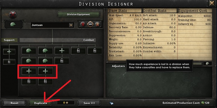 Using this window, toy can add units to an existing template or remove them - 10 simple steps for beginners - Basics - Hearts of Iron IV Game Guide