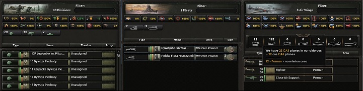 On the above picture you can see a set of three s - Game interface - Basics - Hearts of Iron IV Game Guide